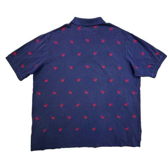 Vintage Polo Ralph Lauren Shirt 3XLT Tall Blue Lobster Embroider All Over Logo - Picture 5 of 8